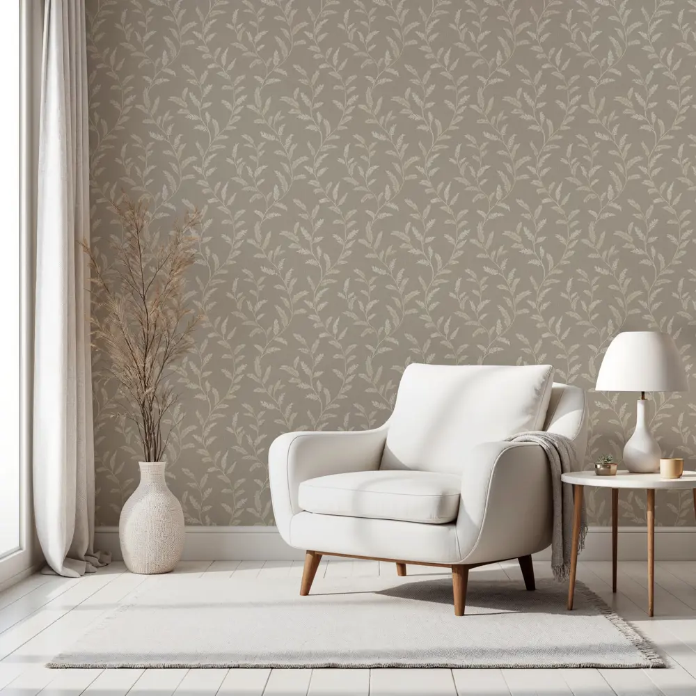 Обои флизелиновые Wallsecret Shalfey кофейные 1.06 м 89432849 STLM-1572871 - Вид №4