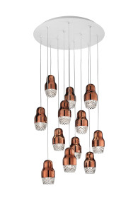 Алюминиевый и стеклянный светодиодный подвесной светильник