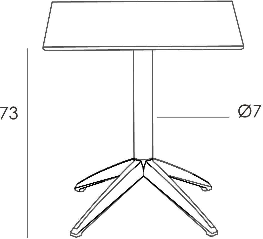 Ezpeleta Складной садовый стол из полипропилена и hpl Quatro Mhk-quac - Вид №5
