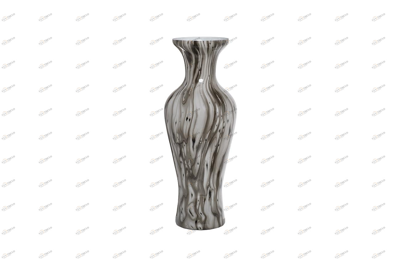 Ваза стеклянная с эмалью серая 18х44 см от Garda Decor GARDA DECOR ДИЗАЙНЕРСКИЕ 00-3861205 Серый 