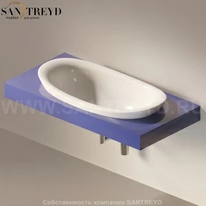 Flaminia IO e SI Столешница с отверстием под раковину синяя IO90M1.5003