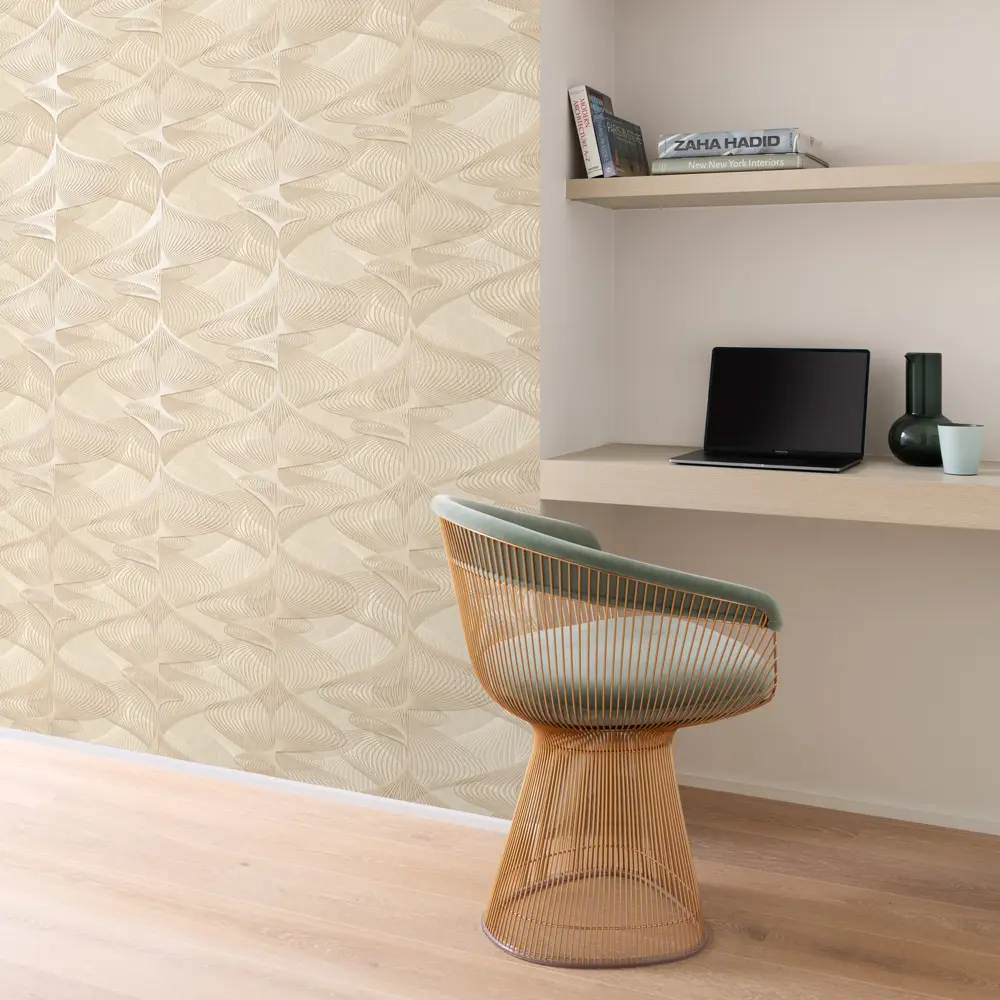 Обои флизелиновые Wall Up Tesla бежевые 1.06 м 646481 STLM-2068276 - Вид №3