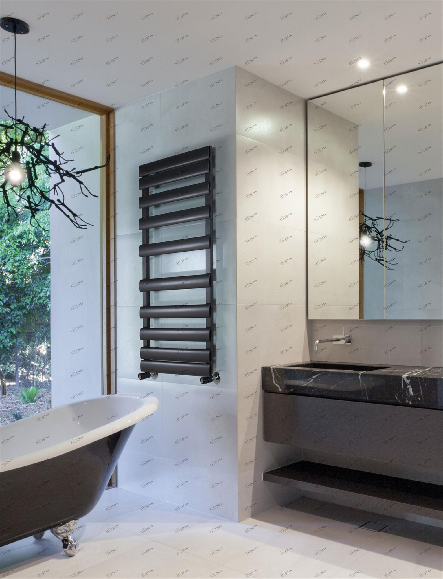 Полотенцесушитель Hammam BEGONIA Aluminium  комбинированный; электрический или водяной Алюминий 