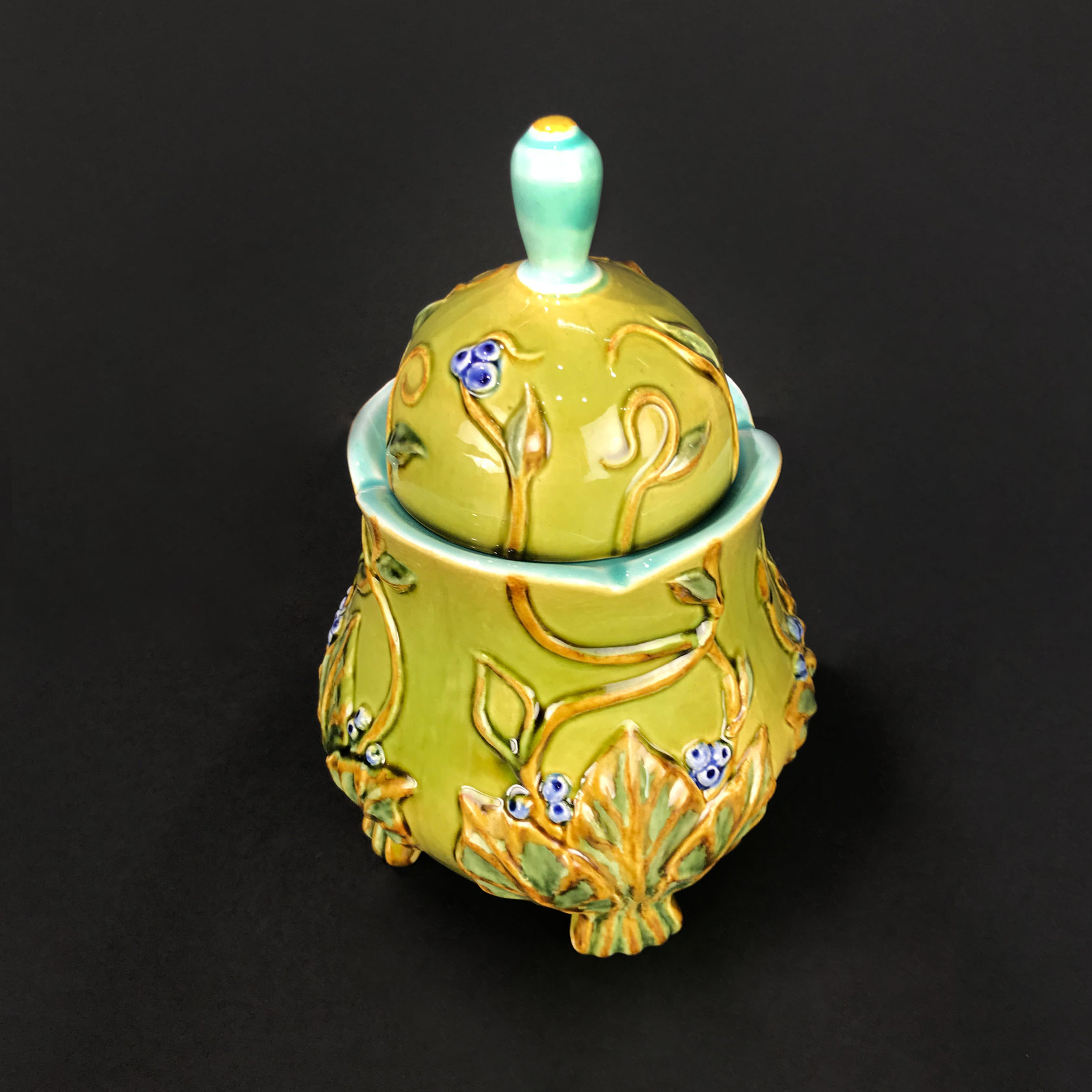 Сахарница «Летний луг» Голубой/Желтый PROVANSFAIENCE  - Вид №15