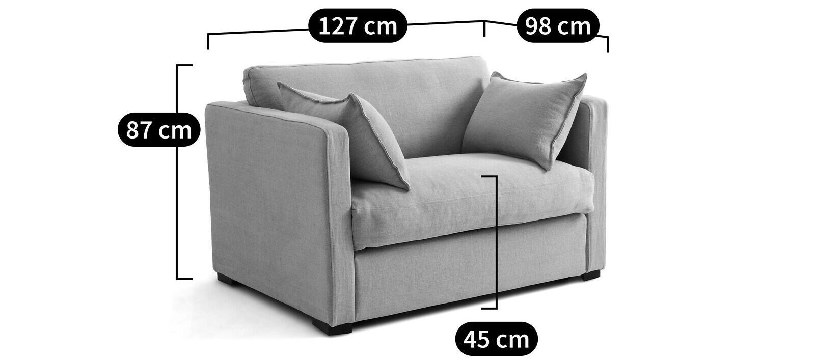 Кресло-кровать из ткани AMPM Neo Kinkajou ARCH-00064502 - Вид №5