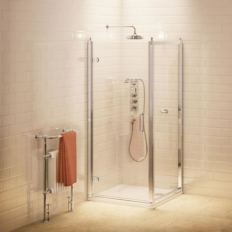 Дверь на петлях 76см с боковым экраном 90 см  Burlington C19, C14  - Вид №1