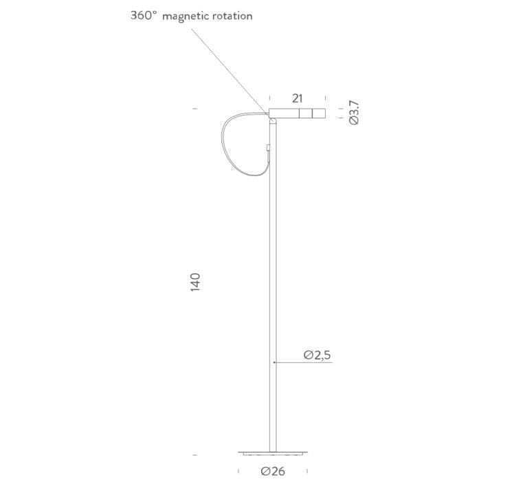 Регулируемый светодиодный торшер NEMO TYPE READING ARCH-00063838 - Вид №6