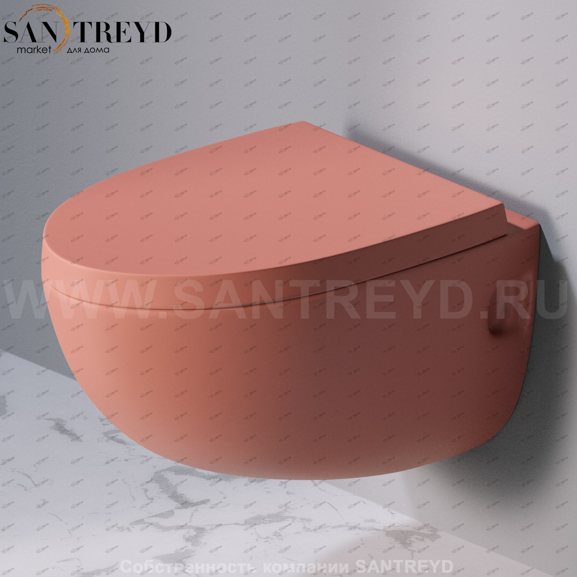 S511.142 Подвесной унитаз настенный Розовый A. e T. Italia OVAL Италия AeT ITALIA