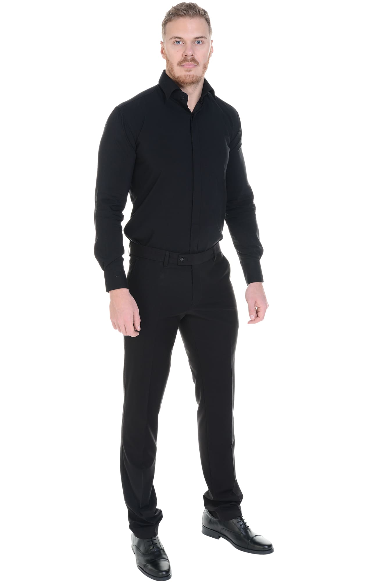 62477 Рубашка мужская  black El-Risto  Корпоративная одежда  размер 41/170-176  - Вид №5