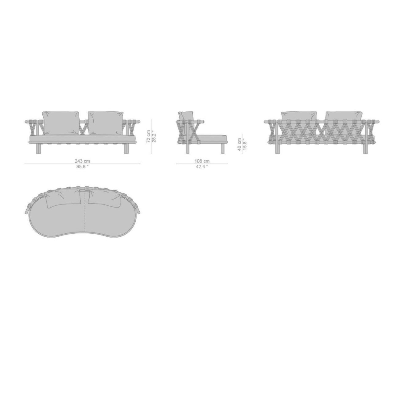 2-местный садовый диван CASSINA Trampoline ARCH-00023150 - Вид №3