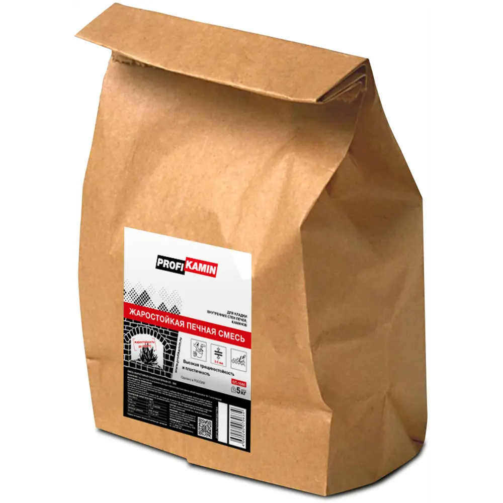 PROFIKAMIN Огнеупорная смесь для кладки печей и каминов 5 кг 89361079 STLM-1454907