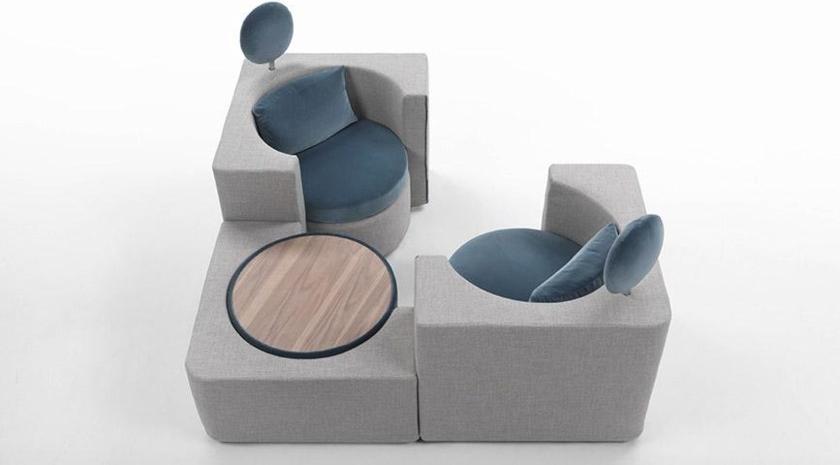 Marac Пуф / журнальный столик из ткани Hug sun-id-1466572 - Вид №8