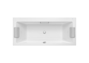 A248583001 Двухместная прямоугольная акриловая ванна с гидромассажем Тоник и сливным комплектом ROCA Vythos