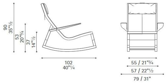 Poltrona Frau Кресло-качалка La collezione - divani e poltrone sun-id-1383189 - Вид №6