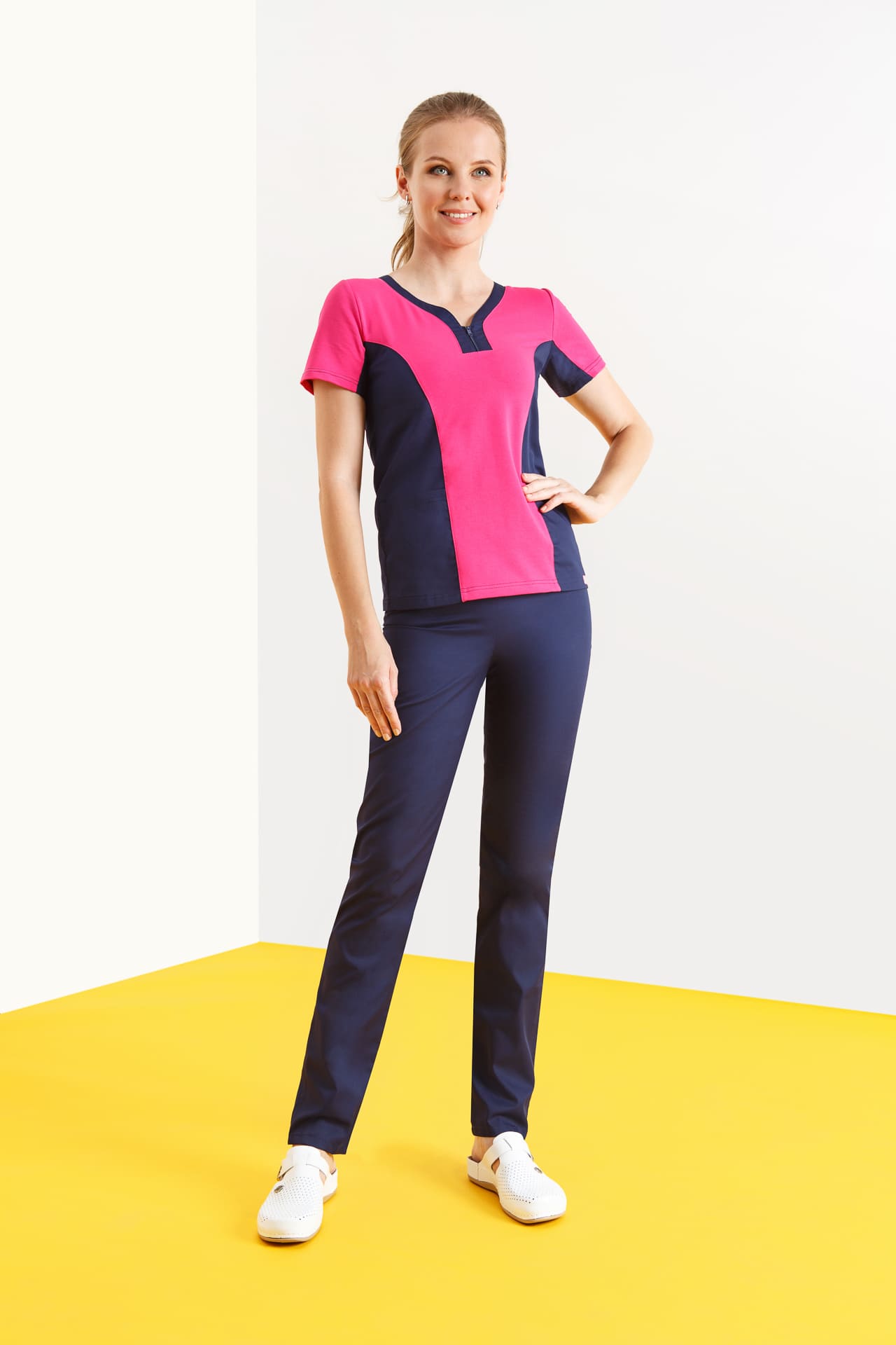 4958606 Костюм Шарм темно-синий с фуксией  Медицинская одежда размер 54 Спецодежда  - Вид №5