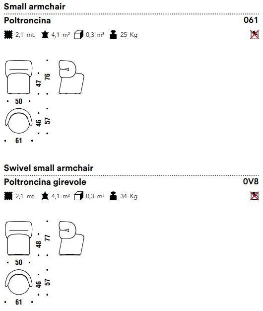 Moroso Мягкое кресло с подлокотниками sun-id-1394445 - Вид №6