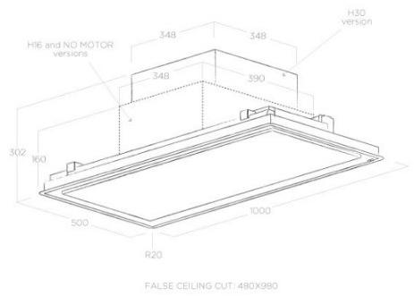 Elica Вытяжка встраиваемая в потолок из нержавеющей стали класса а sun-id-1402310 - Вид №5