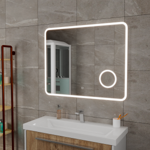 90369833 Зеркало ЗЛП09 100x80 LED подсветка сенсор увеличительное Solli STLM-0203281 TEYMI