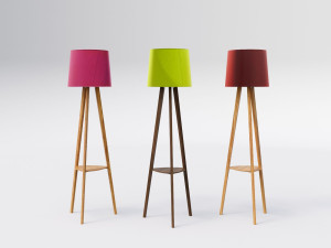 Деревянный торшер