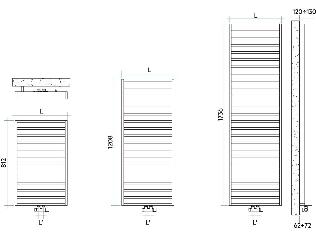 Мебельный радиатор с хромированной отделкой Irsap ARCH-00068368 - Вид №3