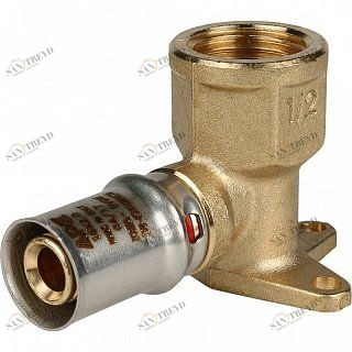 Угол с креплением на стену пресс STOUT 16х1/2" короткий SFP0018001216