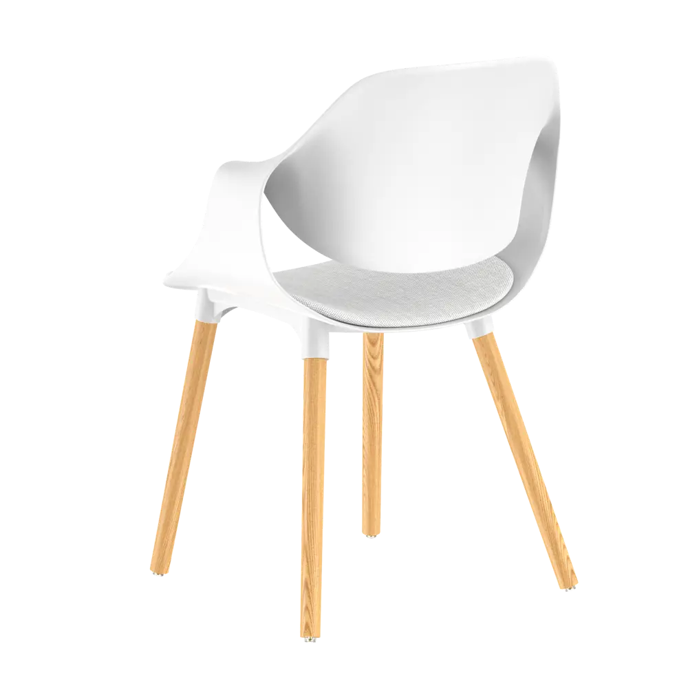 Стул кухонный STEPP Il Tornese белый с деревянными ножками 89440281 STLM-1583799 - Вид №1