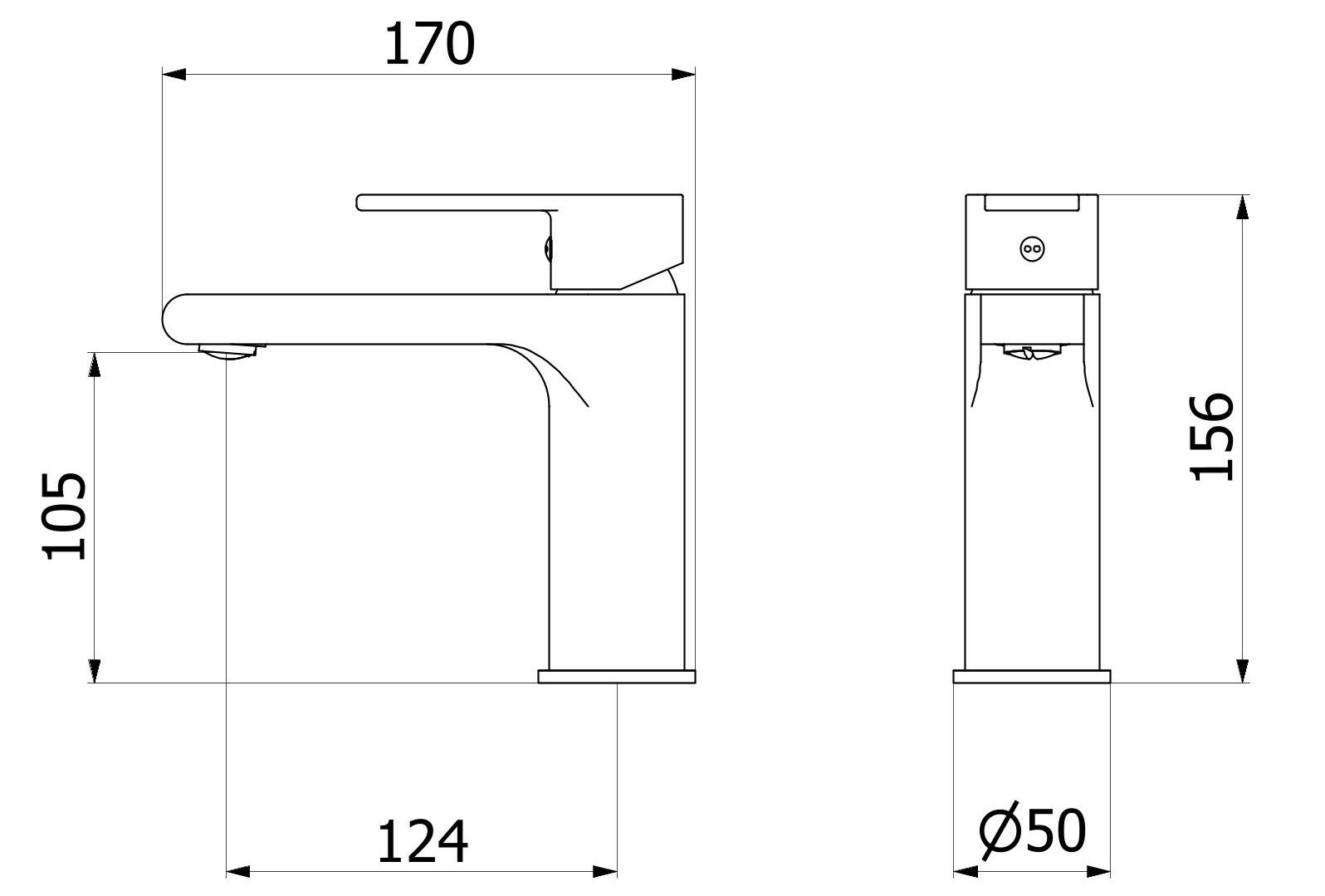 Однорычажный смеситель для раковины с автоматическим сливом IB WhyNot? ARCH-00042536 - Вид №2