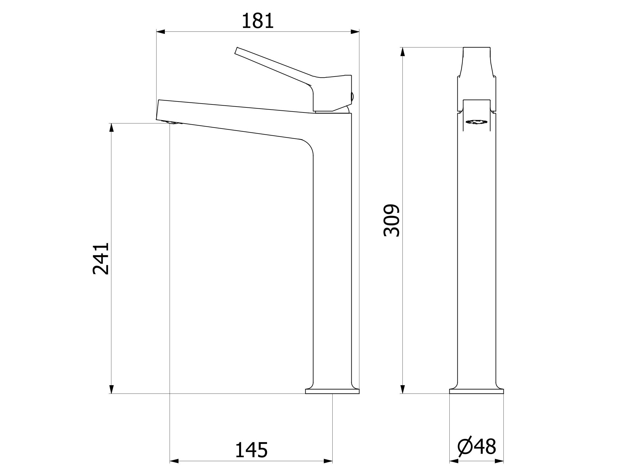 Смеситель для раковины с автоматическим сливом IB Twitter ARCH-00012844 - Вид №1
