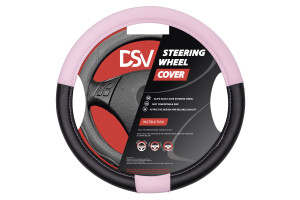 16499039 Чехол на руль Black+Pink искусственная кожа R99304 DSV