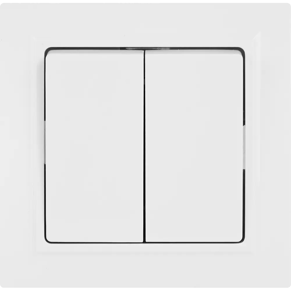 Выключатель IEK Brite двухклавишный скрытого монтажа 87761701 STLM-1109433 - Вид №1