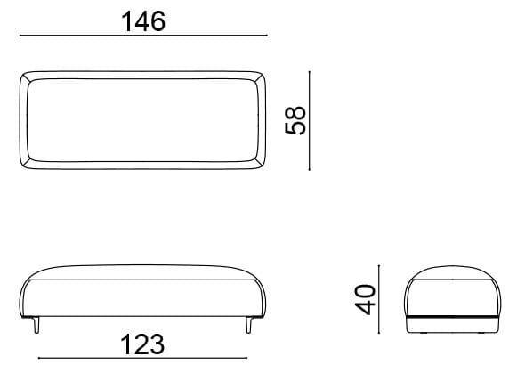 Модульная садовая скамейка из ткани Arper Ralik ARCH-00115356 - Вид №4