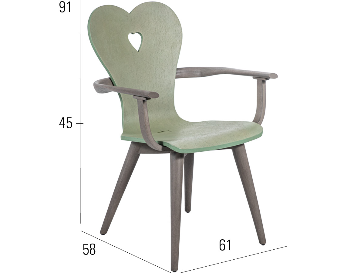 72.00.0533 Кресло Alpenblick старое серое / сине-зеленое Mbm  - Вид №2