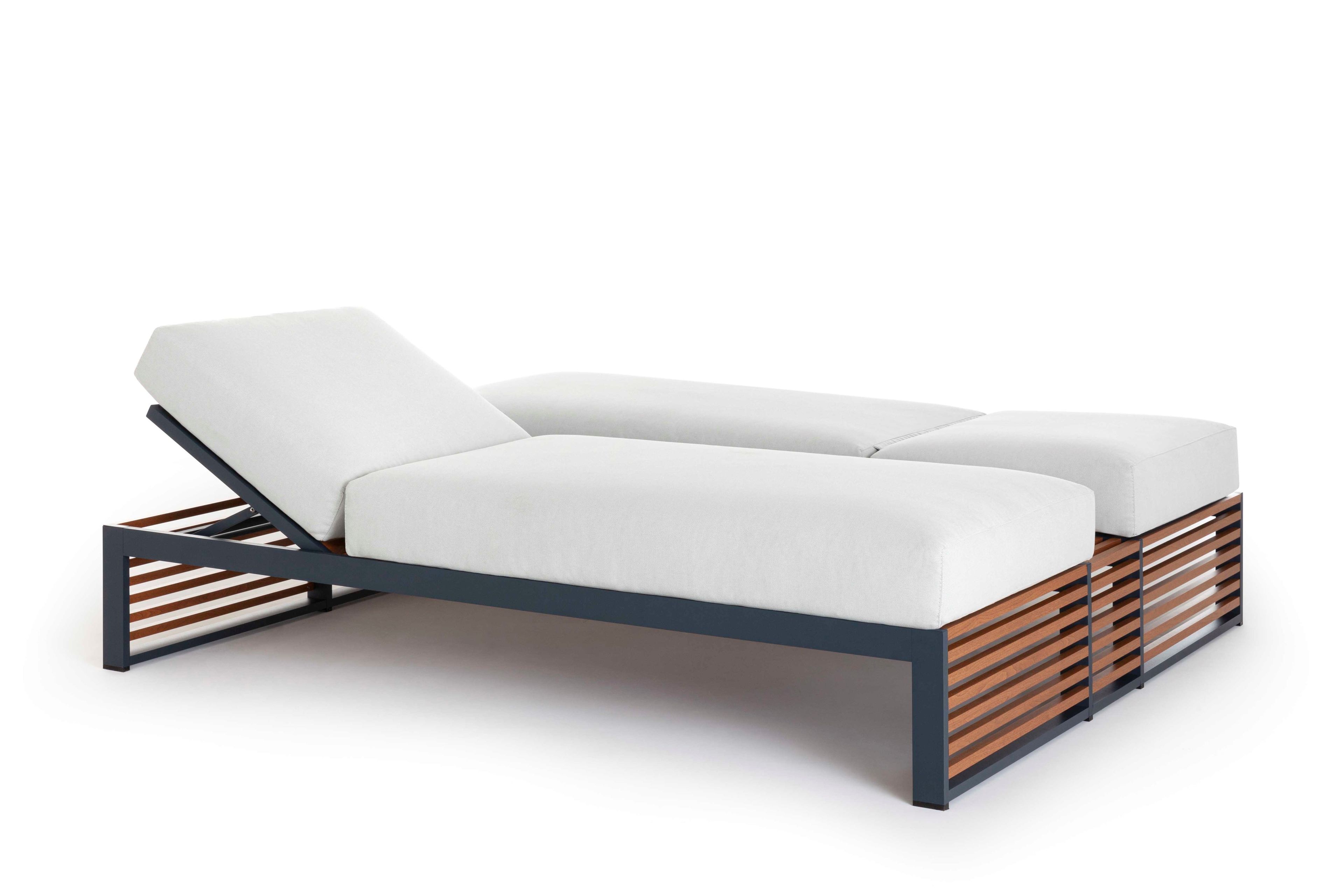 Садовая кровать с откидной спинкой из тикового дерева GANDIABLASCO DNA ARCH-00004547 - Вид №2