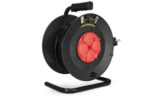 17619444 Удлинитель на катушке industrial ECS-2-1R 4 евро с заземлением, IP44, 25м, 3х1,0мм2 286338 ExeGate