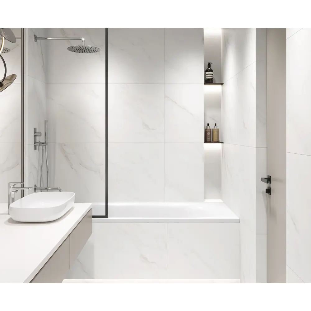 Глазурованный керамогранит Ceradim Calacatta Michael 60x120 см 1.44 м² лаппатированный цвет белый 89457838 STLM-2159705 - Вид №4