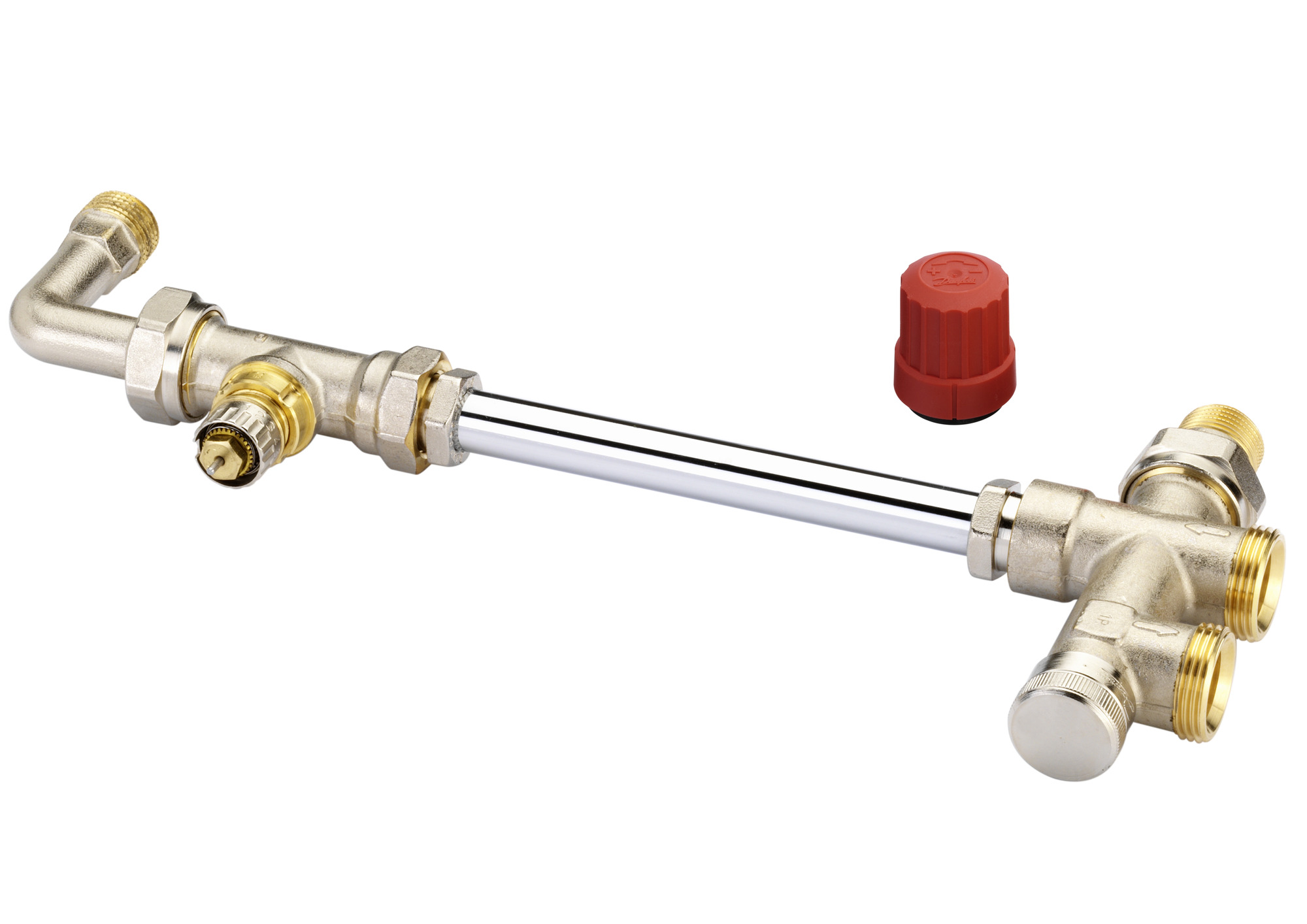 Danfoss Гарнитура RTR-K для двухтрубной насосной системы отопления Соединит. трубка для RTD-K l=950 мм 013G3377  - Вид №6