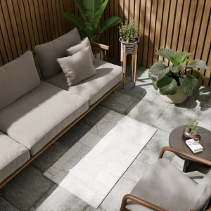 Циновка Дели 60x110 см полипропилен 84107_53211 цвет серый