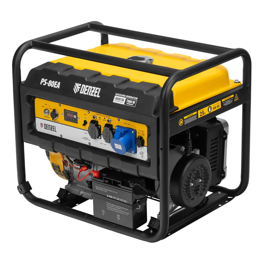 Бензиновый генератор DENZEL PS80EA - надежное электроснабжение 8 кВт 86549413 STLM-0069998