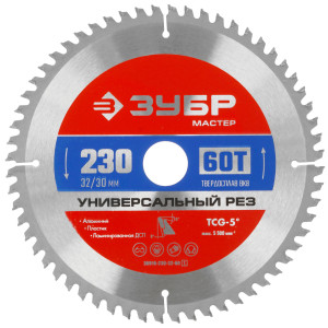 Диск пильный ЗУБР Универсальный рез 36916-230-32-60_z01 9173802