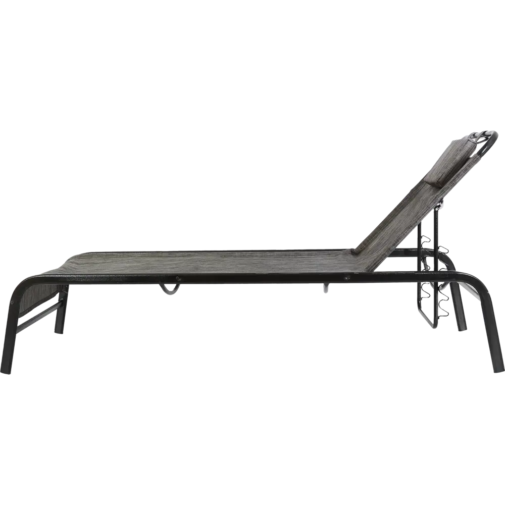 Лежак-шезлонг GreenGard Гоа 200х65х38 см сталь черный/серый STLM-2002234 - Вид №6