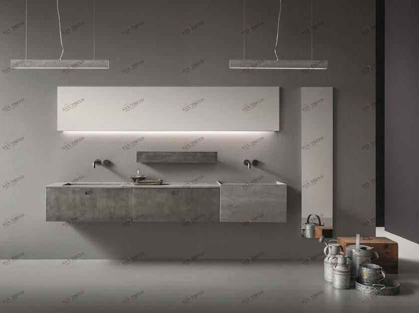 NOVELLO Двойная настенная тумба под умывальник из ламината® с ящиками Craft 2.0 sun-id-1346827