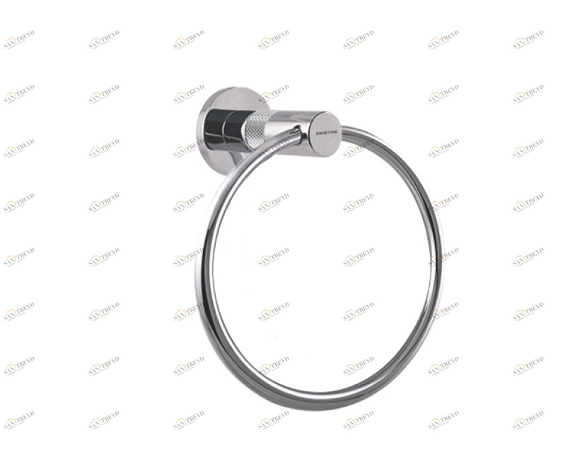 071073.P00.50 Кольцо для полотенца 160 мм с декорированным кольцом из латуни Яркий хром Mestre 