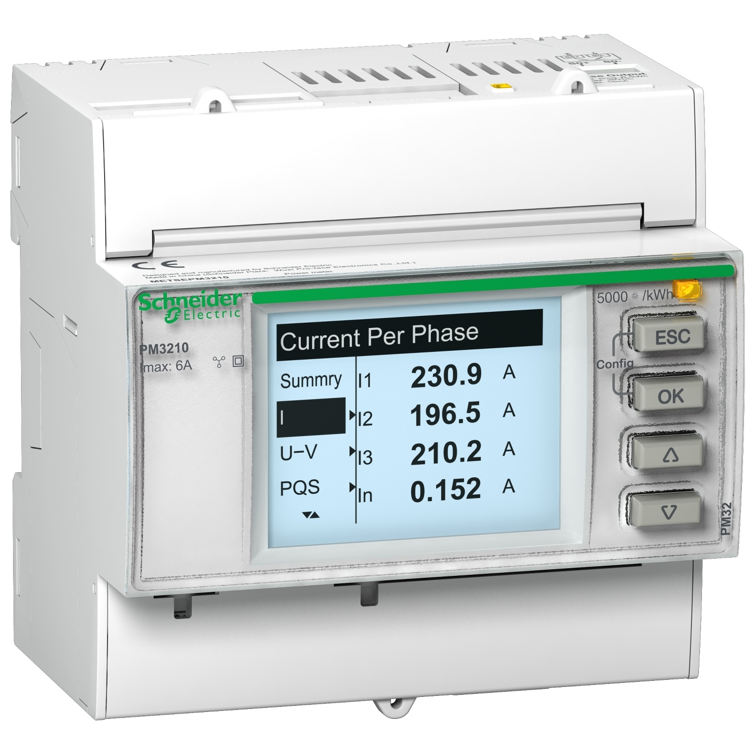 METSEPM3210RU Поверенный измеритель мощности PM3210 с импульсным выходом Schneider Electric PowerLogic 