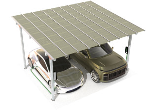 Алюминиевый навес с фотоэлектрическими модулями