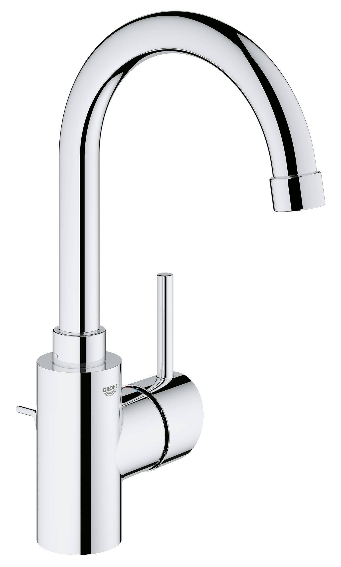 Смеситель для раковины GROHE Concetto с донным клапаном, высокий излив, хром (32629001)