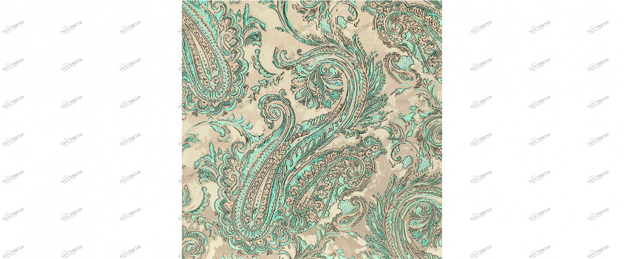 COLORISTICA Ткань мебельная  Жаккард  SALEElixir Разноцветный / бирюзовый / зеленый Elixir col.04