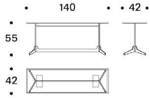 Saba Italia Консоль с столешницей из каррарского мрамора и металлическим основанием Hexa sun-id-1463916 - Вид №3