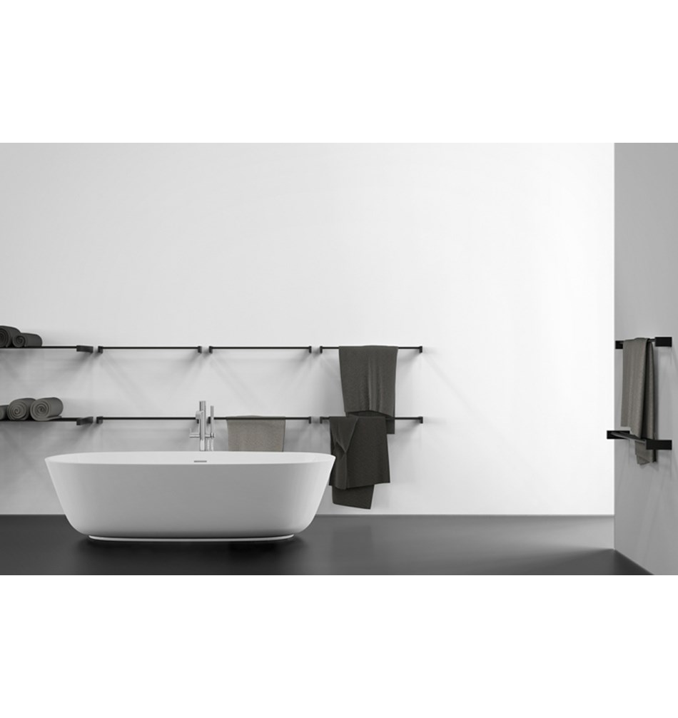 FROST Держатель для полотенца 6, 60cm » черный Нержавеющая сталь Черный Q301760075  - Вид №1