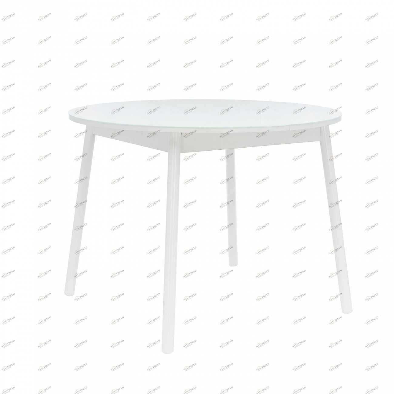 Обеденный стол раздвижной круглый белый Leset "Мидел" IMPEX  00-3967122 Белый 