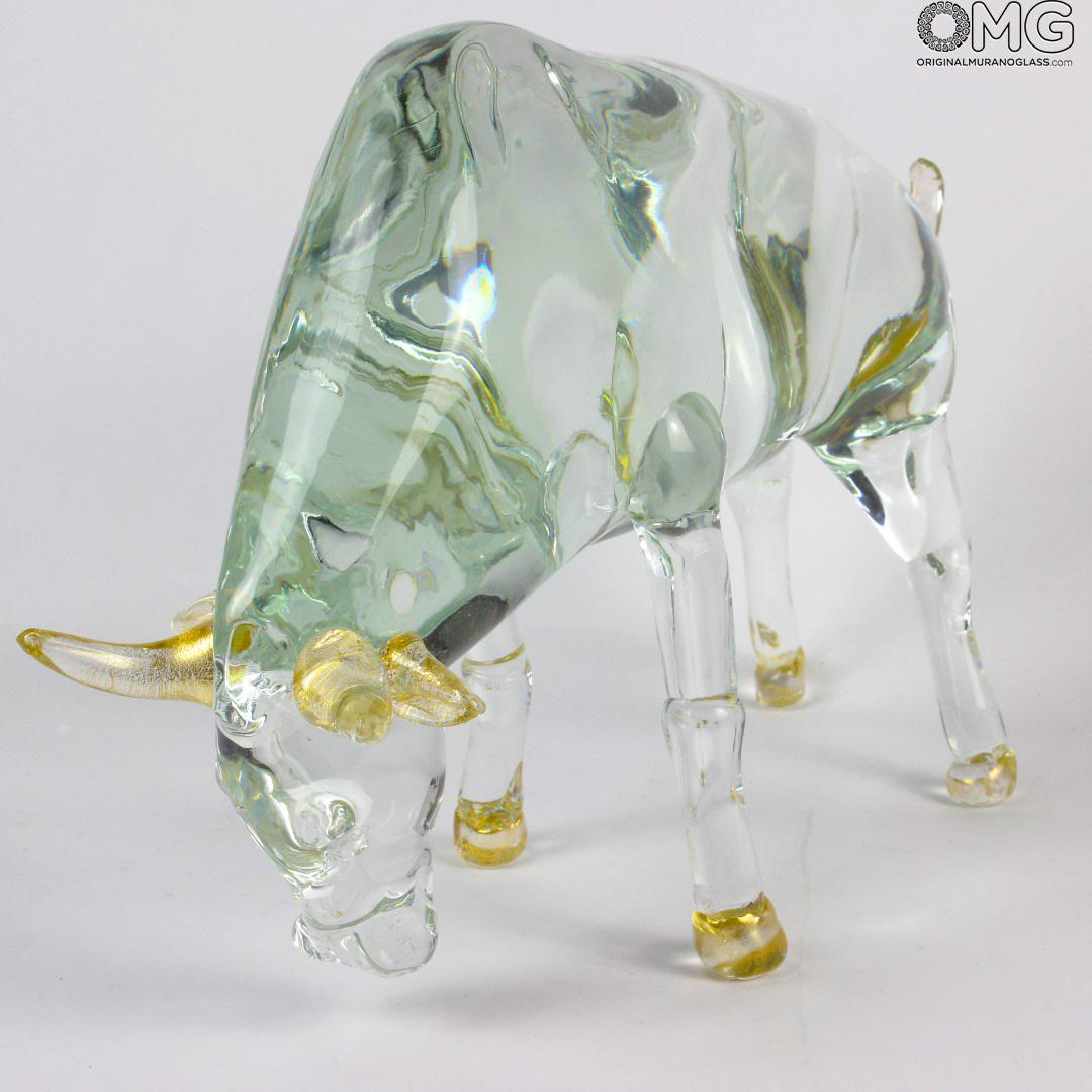 477 ORIGINALMURANOGLASS Скульптура Хрустальный Бык - муранское стекло OMG 35 см  - Вид №1
